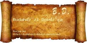 Budaházi Debóra névjegykártya